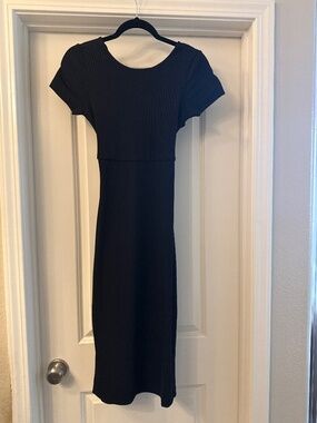 Zara | Dresses | Zara Knit Dress With Shoulder Pads | Poshmark